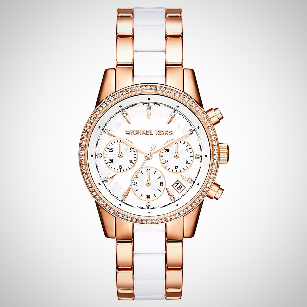Michael Kors MK6324 Rose Gold Case and Two-tone Ladies Watch