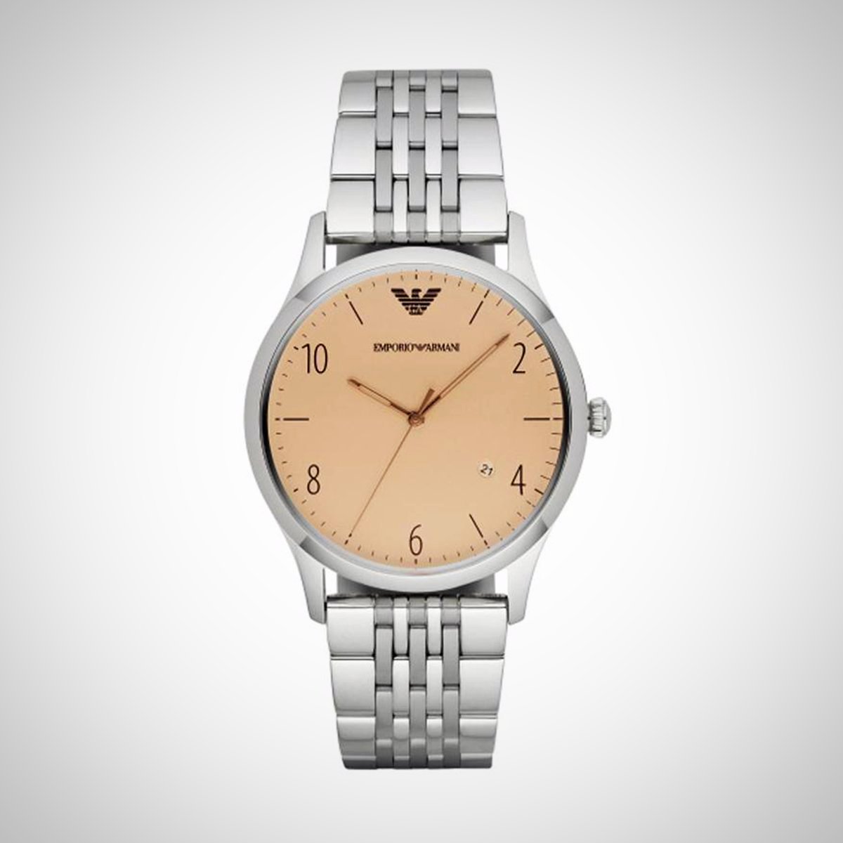 Emporio Armani AR1881 Mens watch Stainless Steel and Cream Dial Quartz Watch