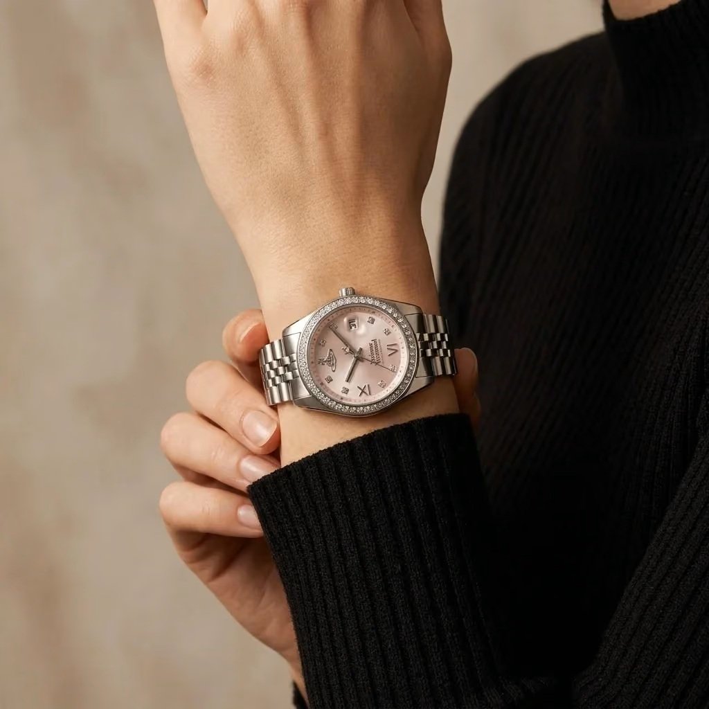 Vivienne Westwood VV317PKSL Camberwell Watch 28 MM In Stainless Steel Pink-Silver - Image 2